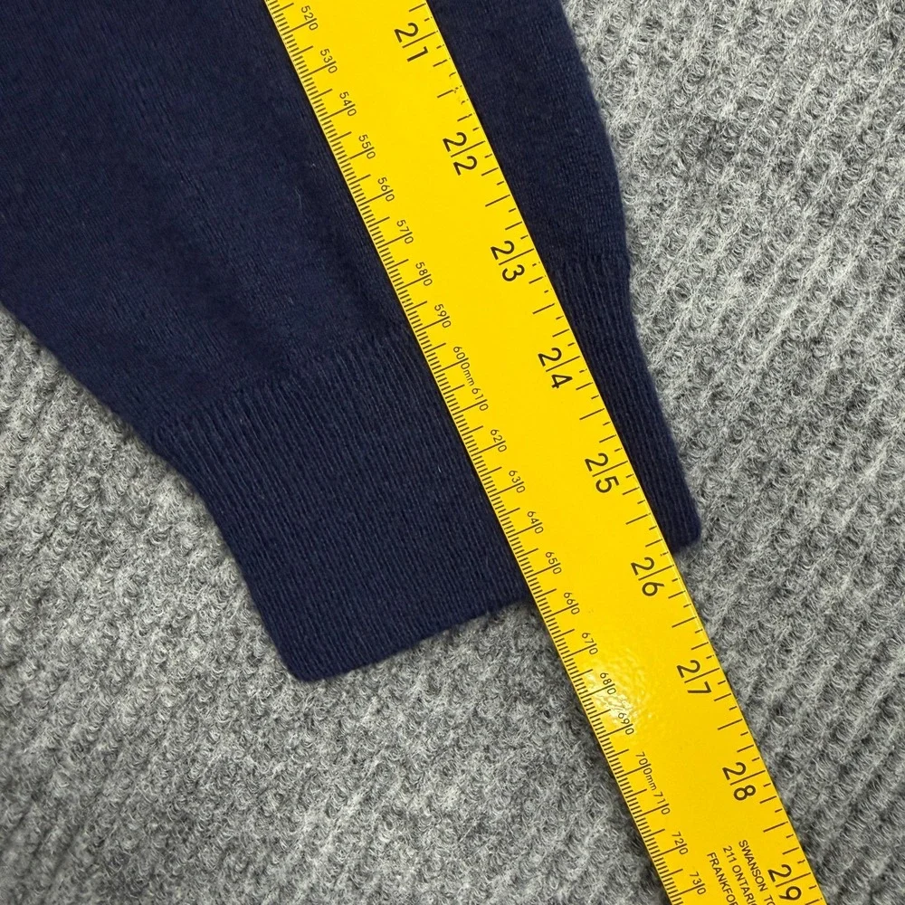Vintage Peter Millar Pine Valley Golf Club V-Neck Cashmere Sweater Mens XL Blue
